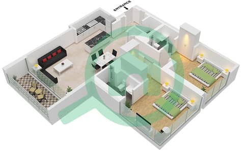 Creek Vistas Grande - 2 Bedroom Apartment Type/unit C / UNIT 07 Floor plan