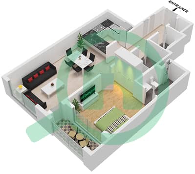 Creek Vistas Grande - 1 Bedroom Apartment Type/unit E / 06 Floor plan