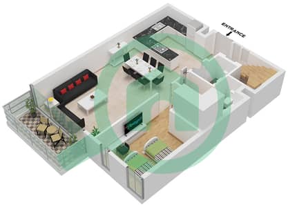 佩拉2区 - 4 卧室公寓类型A戶型图