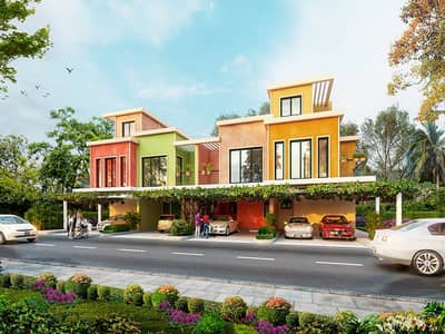 5 Bedroom Townhouse for Sale in DAMAC Lagoons, Dubai - Lagoon Townhouse (5CE-3CM) Portofino - FRONT. jpg