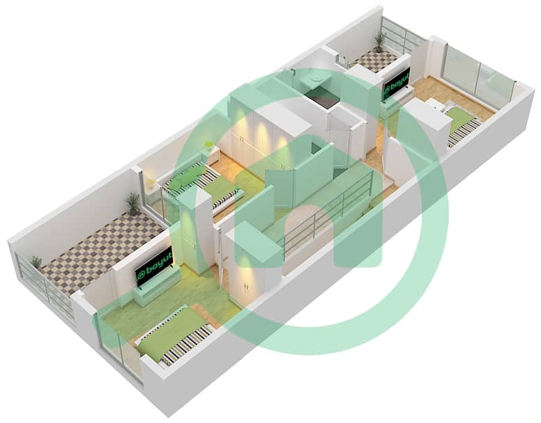The Legends - 3 Bedroom Townhouse Type TH14B-M-L Floor plan TH14b-M-L  Floor First interactive3D