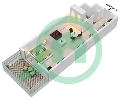Marriott Residences (West Five) - Studio Apartment Unit UNIT 8 FLOOR 1 Floor plan