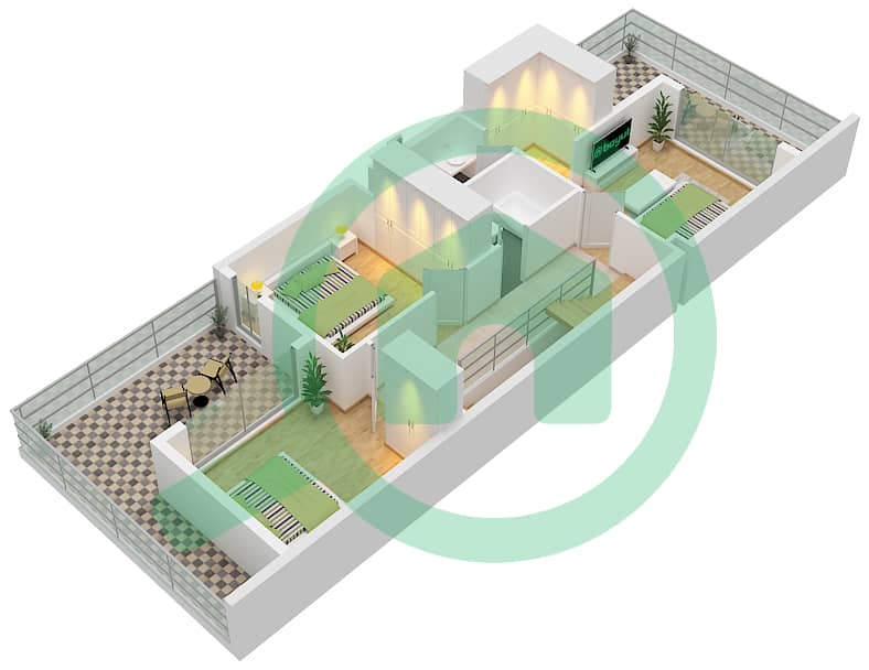 The Legends - 5 Bedroom Townhouse Type TH20B-E-L Floor plan TH20b-E-L Floor First interactive3D