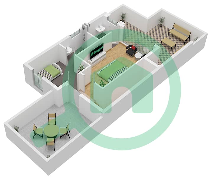 The Legends - 5 Bedroom Townhouse Type TH20B-E-L Floor plan TH20b-E-L Roof interactive3D