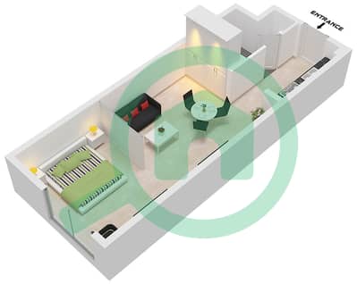 Marriott Residences (West Five) - Studio Apartment Type UNIT 8 FLOOR 2-29 Floor plan