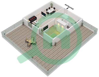 Marriott Residences (West Five) - 1 Bedroom Apartment Unit UNIT 6 FLOOR 1 Floor plan