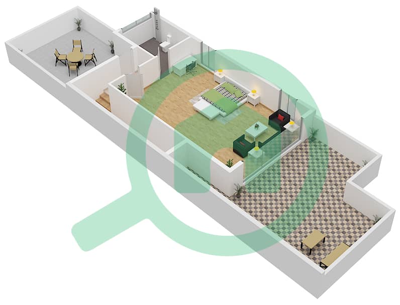 传奇别墅区 - 6 卧室联排别墅类型TH28-E-L戶型图 TH28-E-L  Roof interactive3D