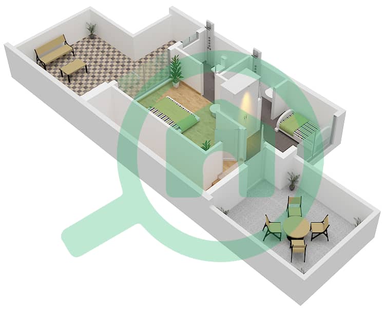 传奇别墅区 - 5 卧室联排别墅类型TH20-M-L戶型图 TH20-M-L Roof interactive3D