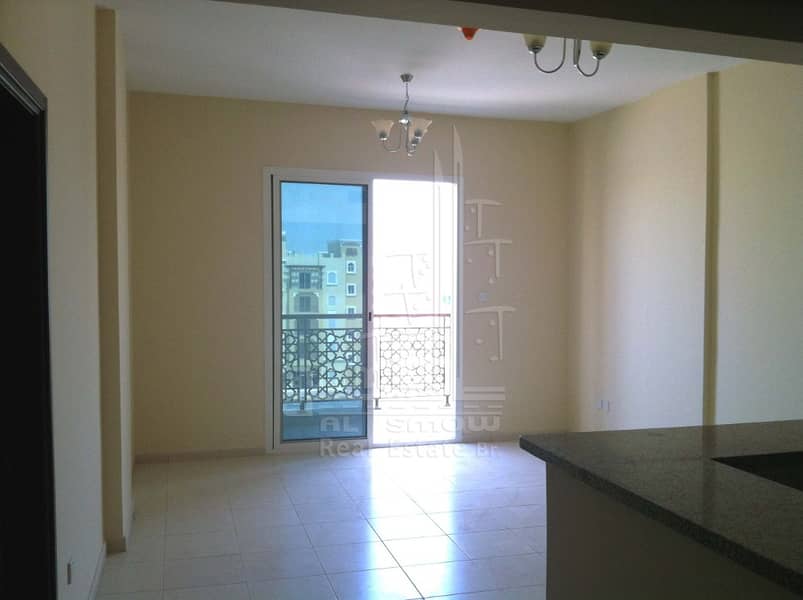 1 B/R  hall with Balcony in Emirates Cluster BEST DEAL Family Building Rent 32k.