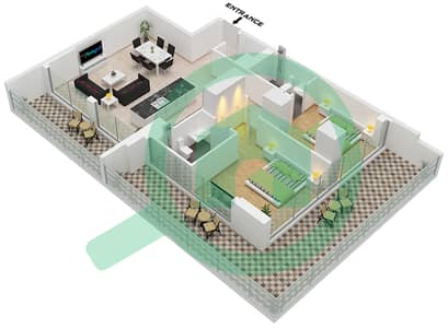 IGO百丽宫 - 2 卧室公寓类型2A FLOOR 10-17戶型图