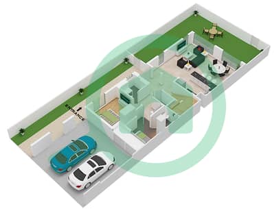 Mudon Al Ranim 1 - 4 Bedroom Townhouse Type 4B2 Floor plan