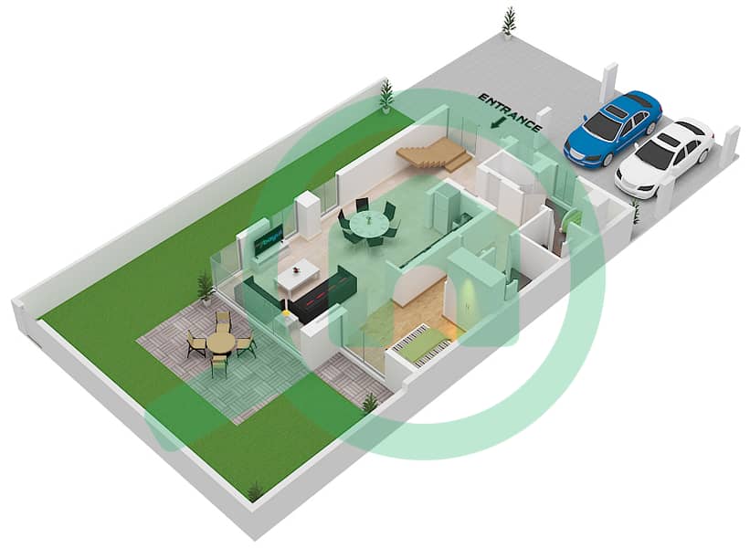 Talia - 4 Bedroom Townhouse Type/unit PHARO-A / UNIT TH01 Floor plan Pharo-A / Unit TH01 Floor Ground interactive3D