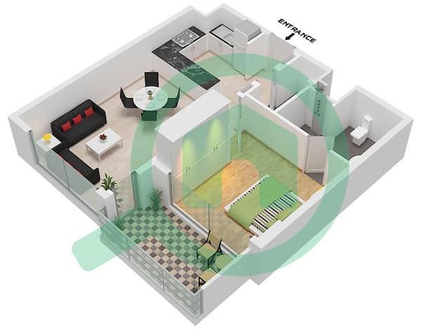 Type 1-A Unit 1-2 Floor 2-7 Type 1-A Unit 1-2 Floor 2-7