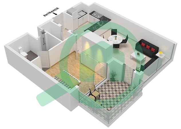 Type 1-C Unit 22 Floor 2-7 Type 1-C Unit 22 Floor 2-7