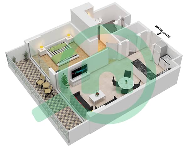 Type 2 Unit 4-5,14-17 Floor 1
Type 2 Unit 6-7,16-19 Floor 2-7
