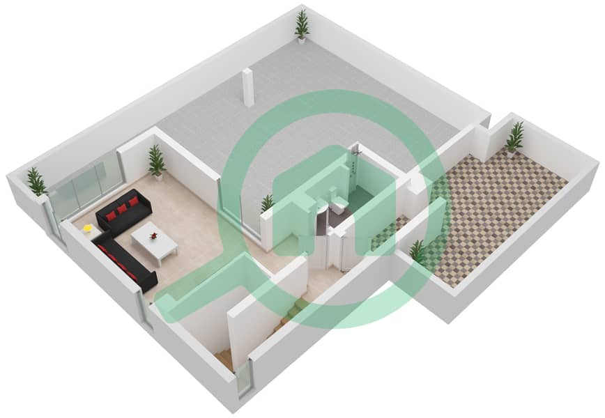 埃利-萨博2号 - 5 卧室别墅类型B戶型图 Roof interactive3D