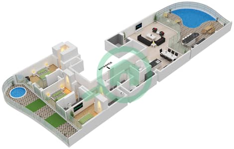 One Canal - 3 Bed Apartments Type A Floor 2,3,5,7,8 Floor plan