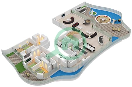 One Canal - 5 Bed Apartments Type Sky Villa Floor 1-8 Floor plan