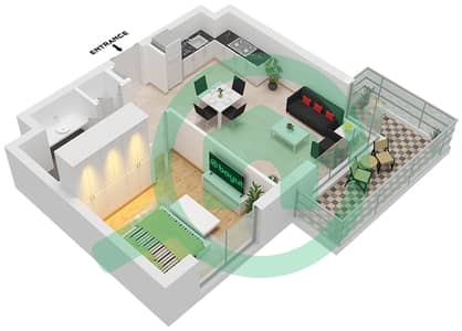 The Mayfair - 1 Bedroom Apartment Type C Floor plan