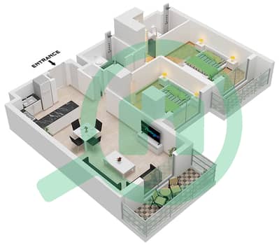 The Mayfair - 2 Bedroom Apartment Type C Floor plan