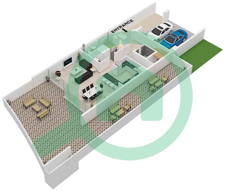 Lagoon Views - 4 Bedroom Villa Unit LV01 Floor plan Ground Floor interactive3D