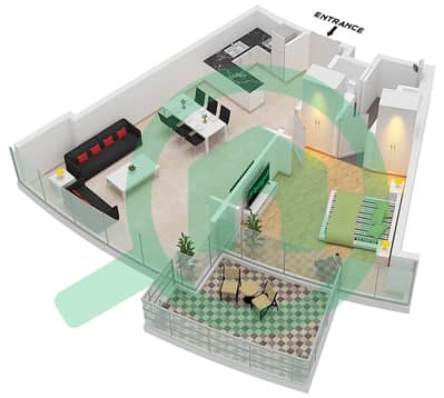 卡瓦利庄园 - 1 卧室公寓类型B FLOOR 48-47戶型图