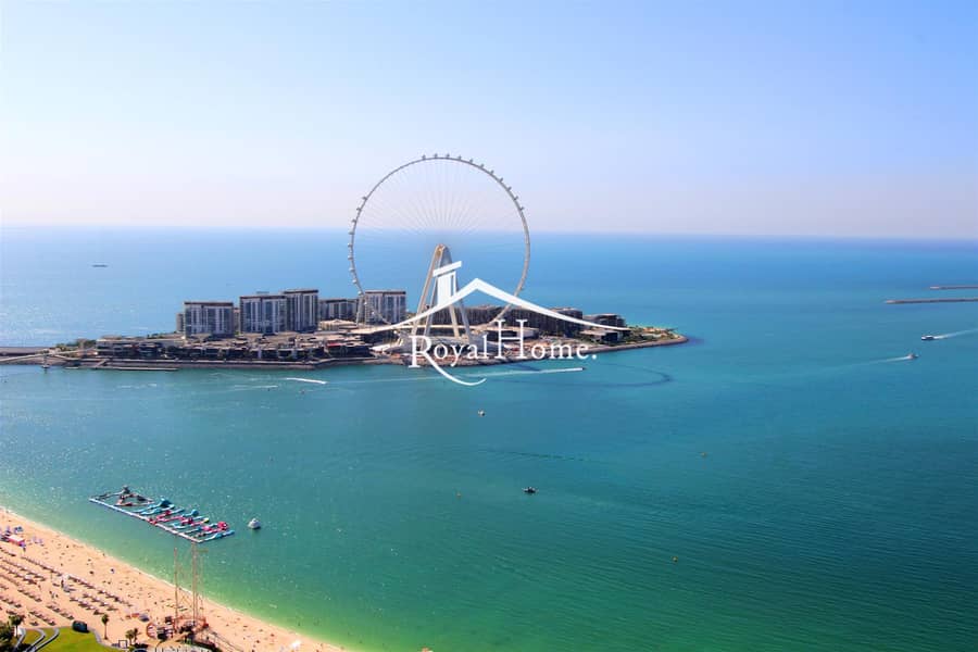 2 Top floor | Sea view | 3BR + M | Al Fattan Tower