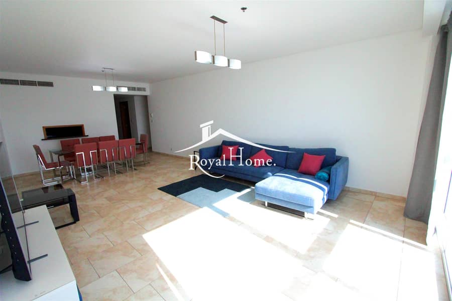 4 Top floor | Sea view | 3BR + M | Al Fattan Tower