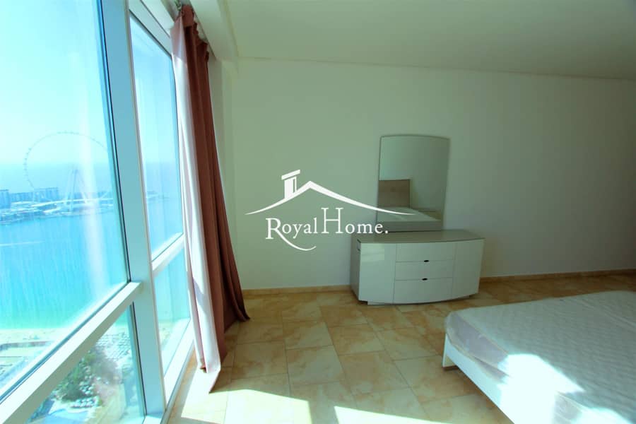 9 Top floor | Sea view | 3BR + M | Al Fattan Tower