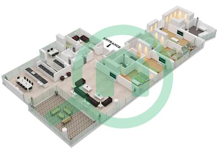 Lagoon Views - 4 Bedroom Penthouse Unit 01 FLOOR 20-22 Floor plan