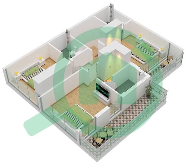 Type F1 / Unit 1413 Floor 14
Type F2  / Unit 1414 Floor 14
