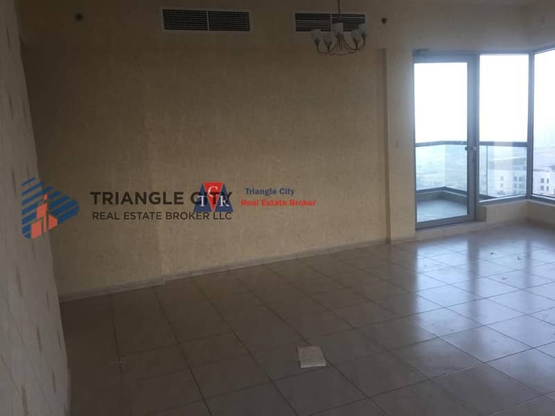 2 Vacant large corner 2 bed room sky court tower with balcony