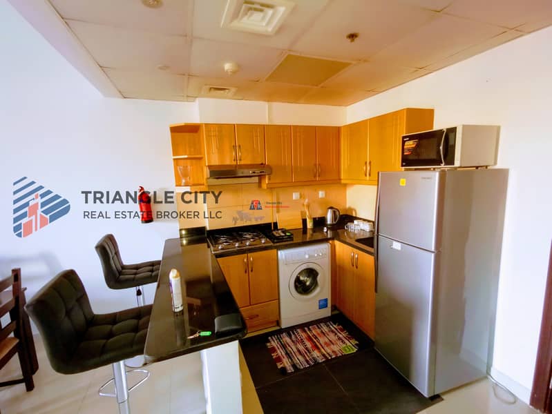 2 Furnished Spacious One Bedroom | Wide Double Balcony