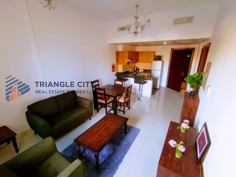7 Furnished Spacious One Bedroom | Wide Double Balcony