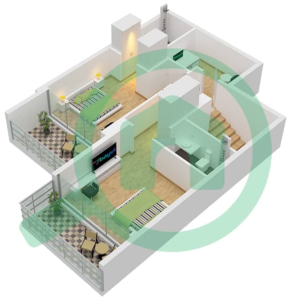 Type G1 / Unit 1409 Floor 14
Type G2  / Unit 1402 Floor 14