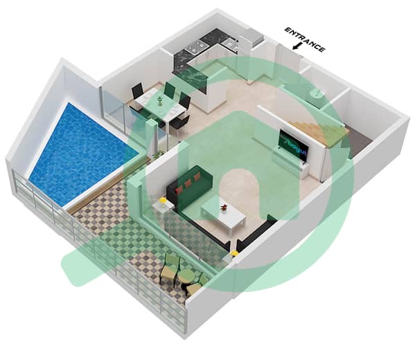Type H1 / Unit 1311 Floor 13 
Type H2  / Unit 1316 Floor 13