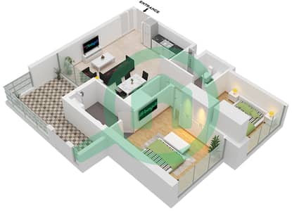 VYB - 2 Bedroom Apartment Unit 3 FLOOR 1 Floor plan