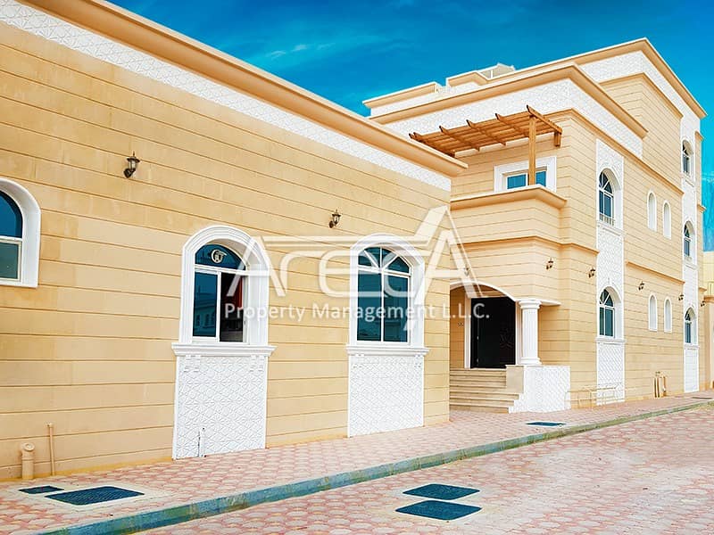 Huge Home! Brand New 8 Bedroom villa with Great Price, Khalifa City!