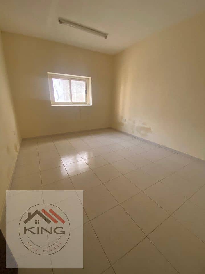 For rent in Ajman, two rooms, a lounge and a balcony, large areas near