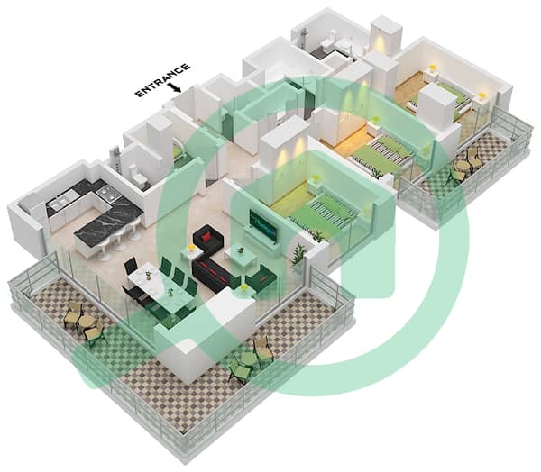 Type 2M Unit 01 Floor 2-19 Type 2M Unit 01 Floor 2-19