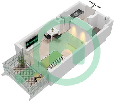 Creek Views III by Azizi - Studio Apartment Type/unit 1B / UNIT 4 FLOOR 2 Floor plan