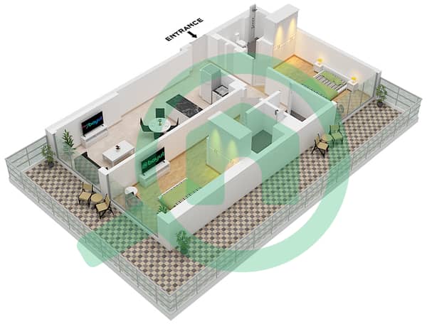 Type 1B Unit 1 Floor 1