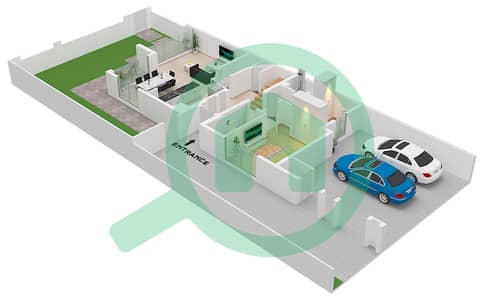 紫罗兰别墅2区 - 4 卧室联排别墅类型4E-1(M)/END UNIT MIRRORED戶型图