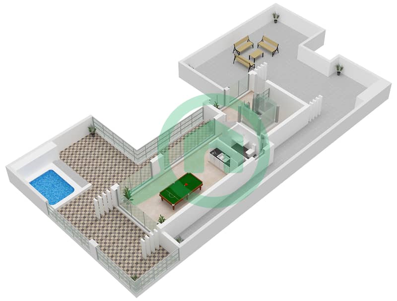 Венеция - Вилла 5 Cпальни планировка Тип 55E Type 55E Floor Second interactive3D