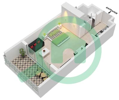 1WOOD Residence - 单身公寓类型A戶型图