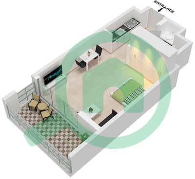 1WOOD Residence - 单身公寓类型B戶型图