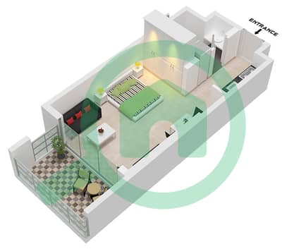 1WOOD Residence - 单身公寓类型C戶型图
