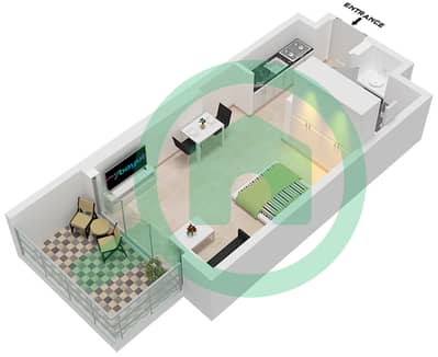 1WOOD Residence - 单身公寓类型D戶型图