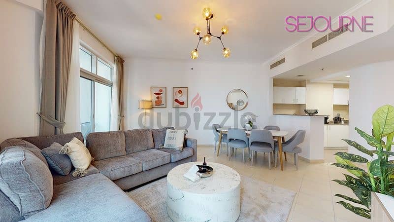 Fully Furnished Bright2BR|Torch Tower|Dubai Marina