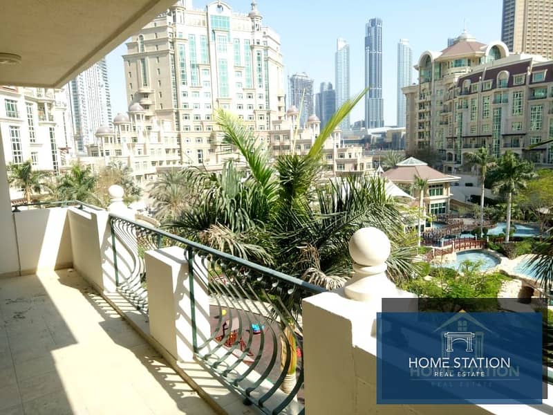 3+ Maids, Burj Khalifa, Garden and Pool View Balcony 3+ Maids, Burj Khalifa, Garden and Pool View Balcony